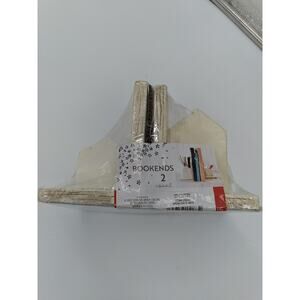 Horizon Group USA - Lot of 2 White Bookends - House Design